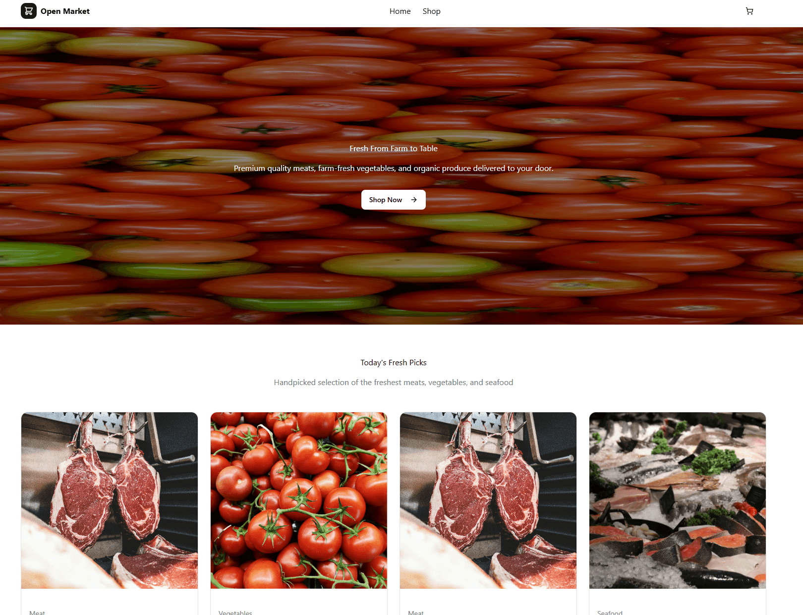 SGM Meats Website preview