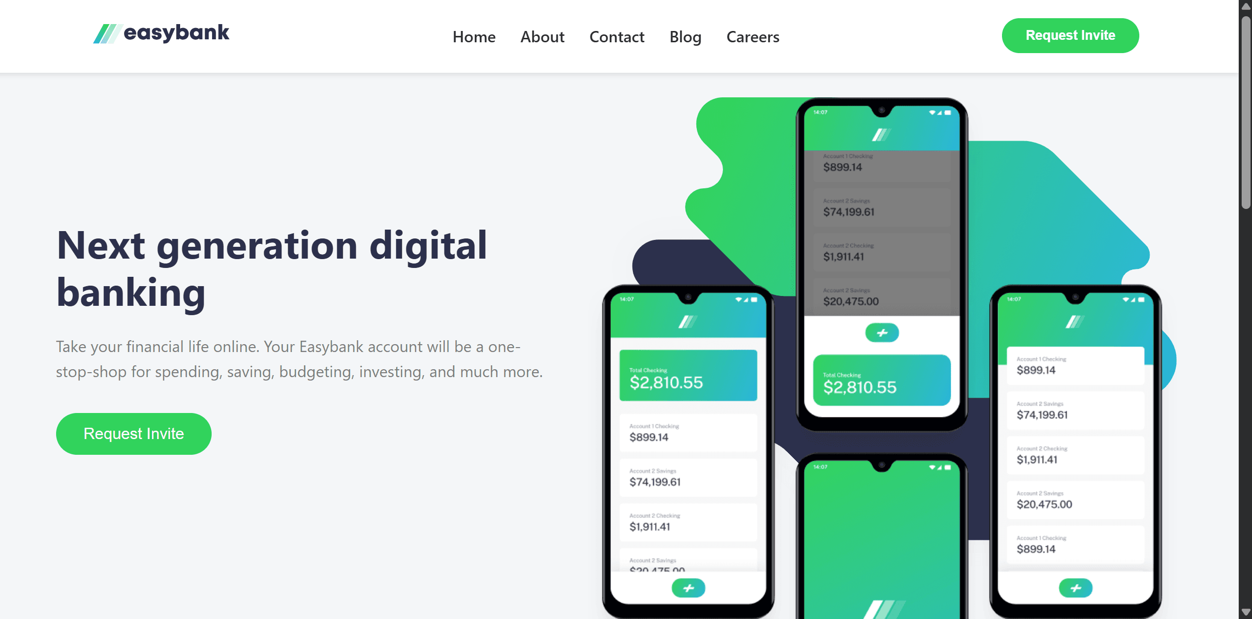 EasyBank Landing Page preview