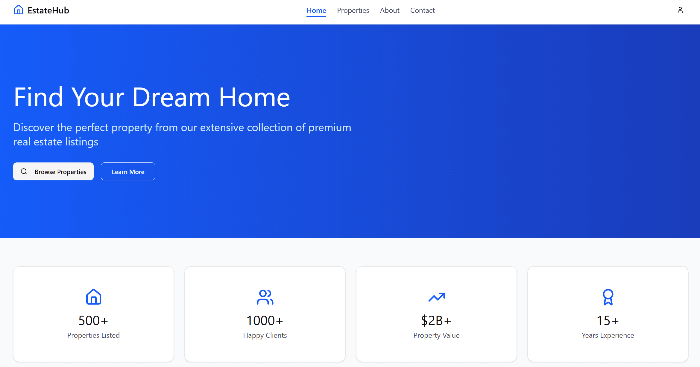 Estate Hub Web App preview
